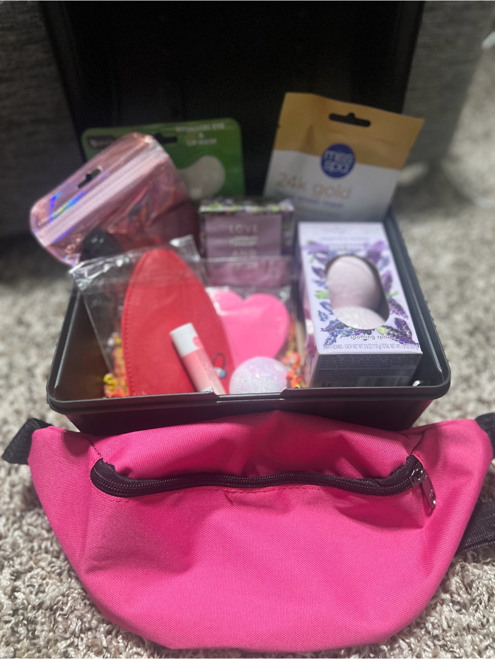 Self-Care Gift/Treasure Box with various brand new items
